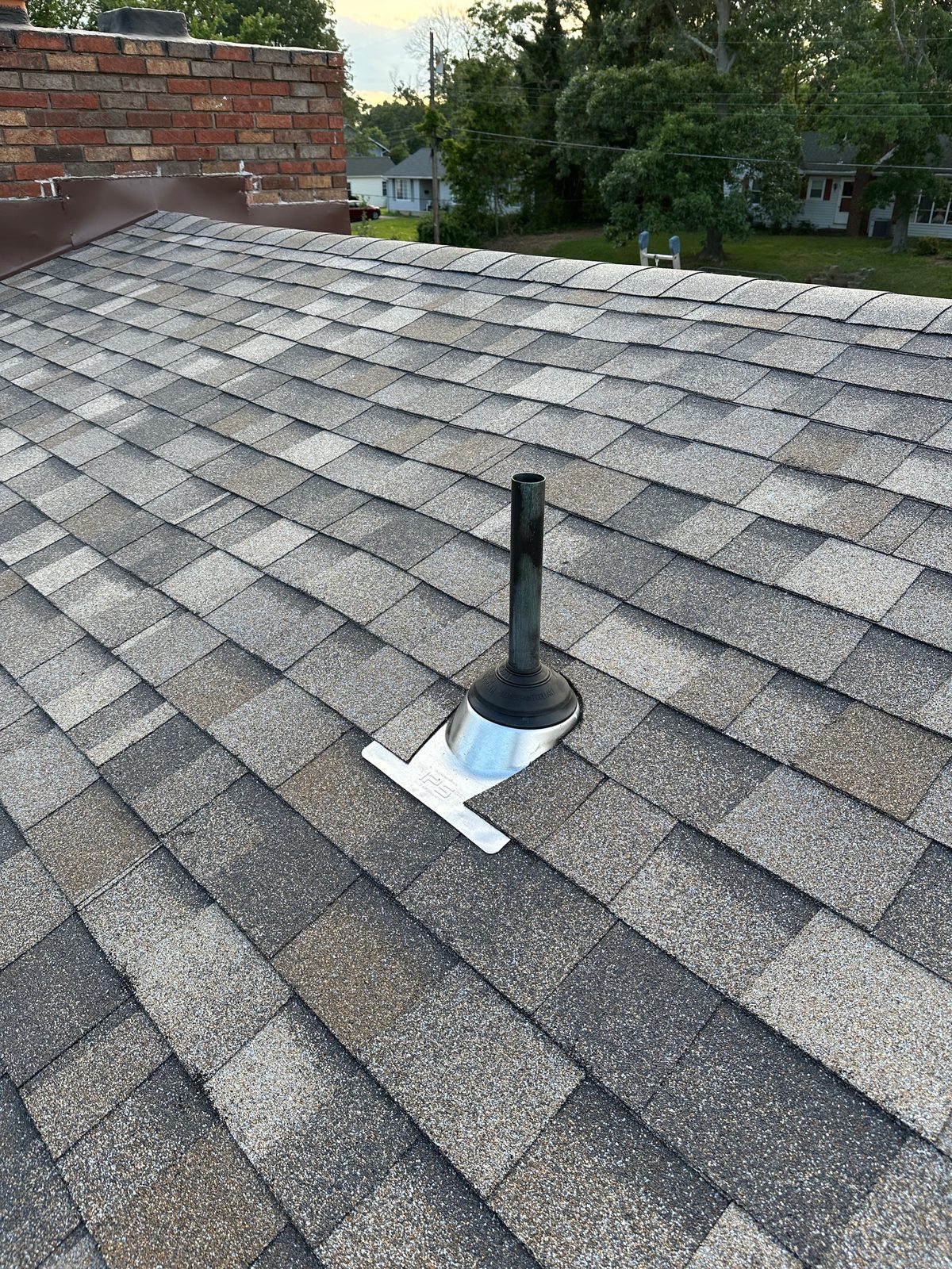 Pipe collar on new roof