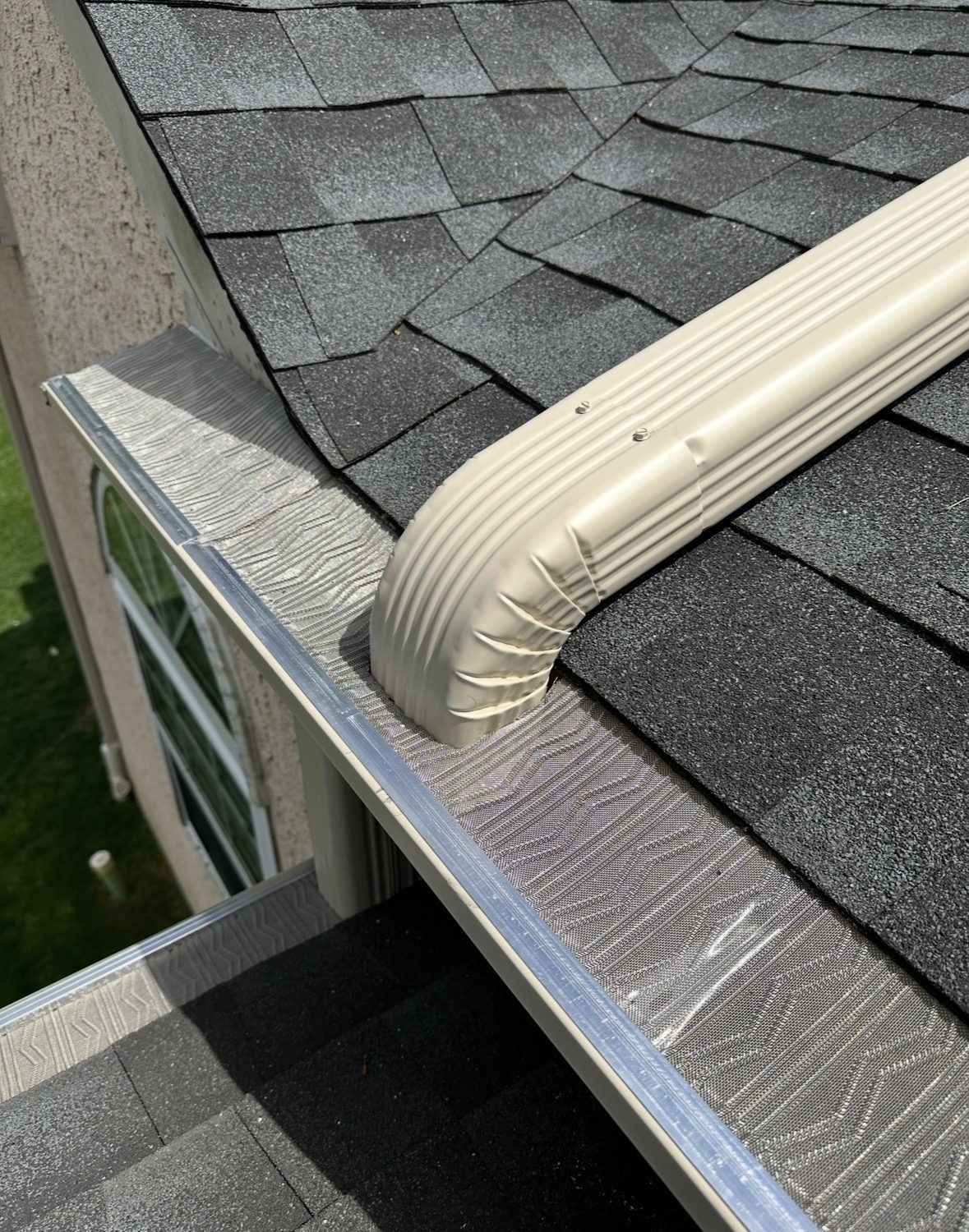 New gutters with gutter guards