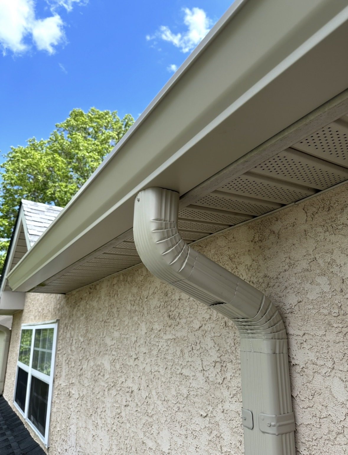 New gutters with gutter guards