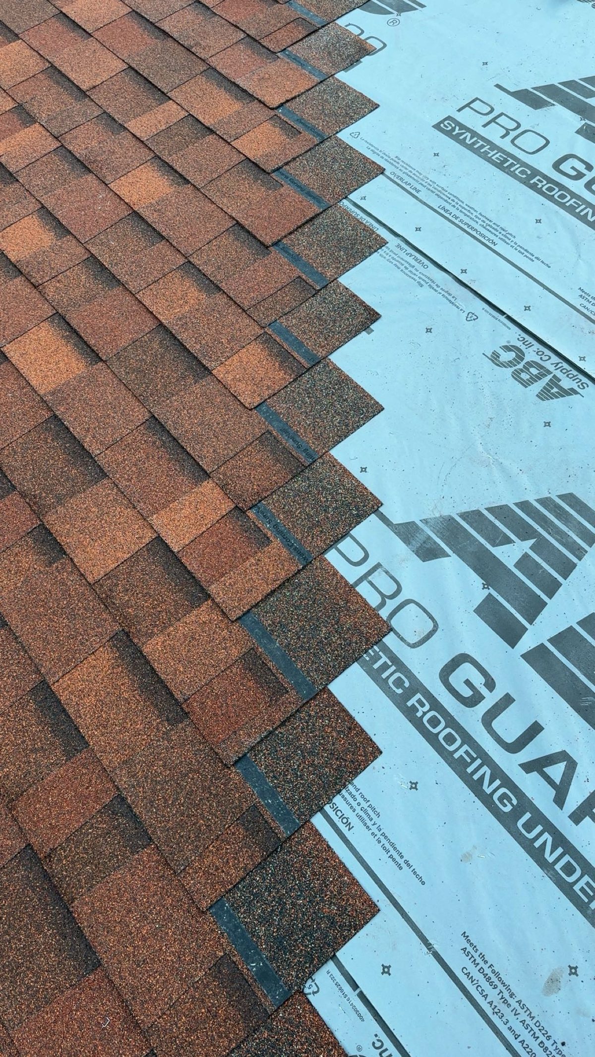 Roof installation in progress